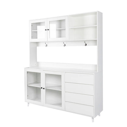 Microwave Stands:  63" Microwave Stands and Cabinets – Kitchen Hutch with large Storage