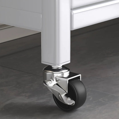 Kitchen Rack: 64'' Kitchen Pantry Storage Cabinet with Microwave Stand, 4 Rolling Wheels for Home
