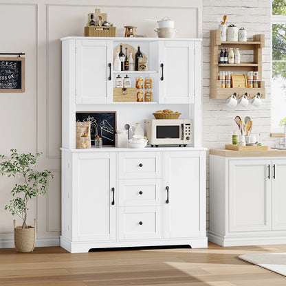 Kitchen Rack: 67.6'' H Three-Drawer Pantry Storage Cabinet for Organizing Kitchen Storage with Cable Management