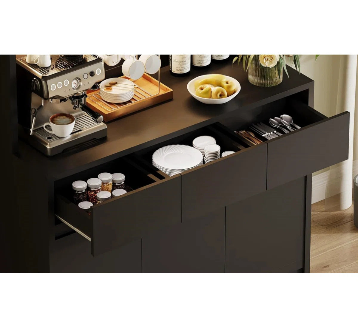 Microwave Stands: 70.1" Tall Kitchen Pantry Cabinet – Freestanding Microwave Cabinets