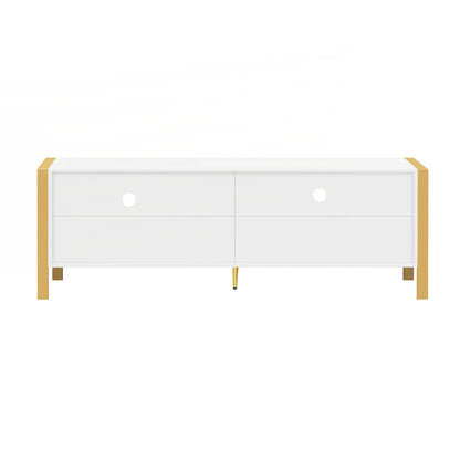 tv panel: 70.9'' Wide Modern tv panel with Open Shelves and Cable Management System