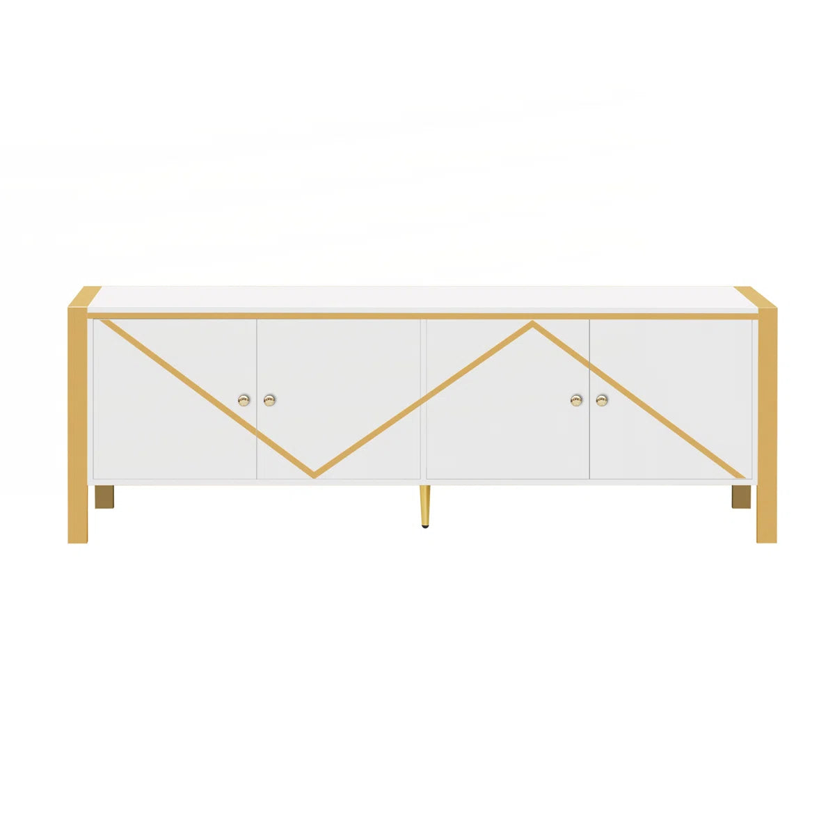 tv panel: 70.9'' Wide Modern tv panel with Open Shelves and Cable Management System