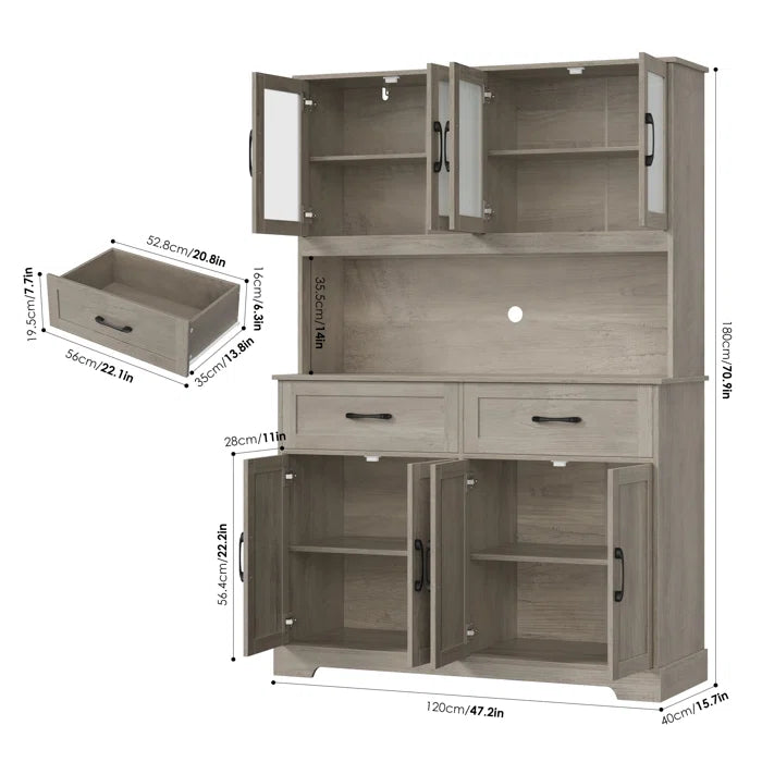 Microwave Stands:70.9" Kitchen Pantry Stylish Microwave Stands for Modern Homes