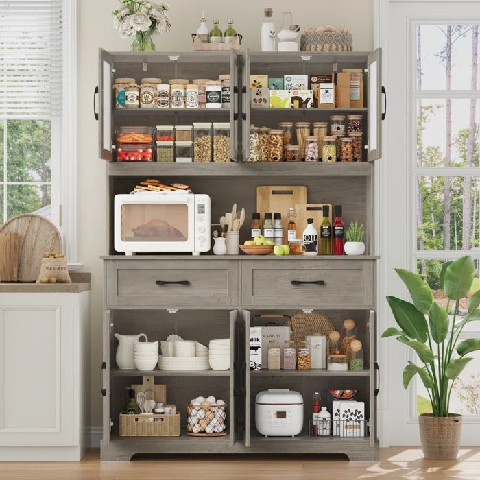 Microwave Stands:70.9" Kitchen Pantry Stylish Microwave Stands for Modern Homes