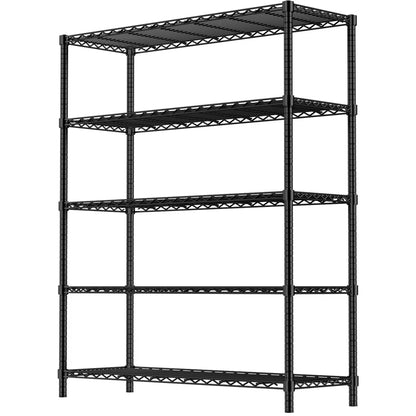 Kitchen Rack: 72'' H 5-Tier Heavy Duty Steel Storage Rack