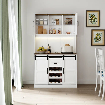 Microwave Stands: 72" Kitchen Pantry with Microwave Hutches