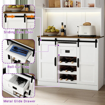 Microwave Stands: 72" Kitchen Pantry with Microwave Hutches