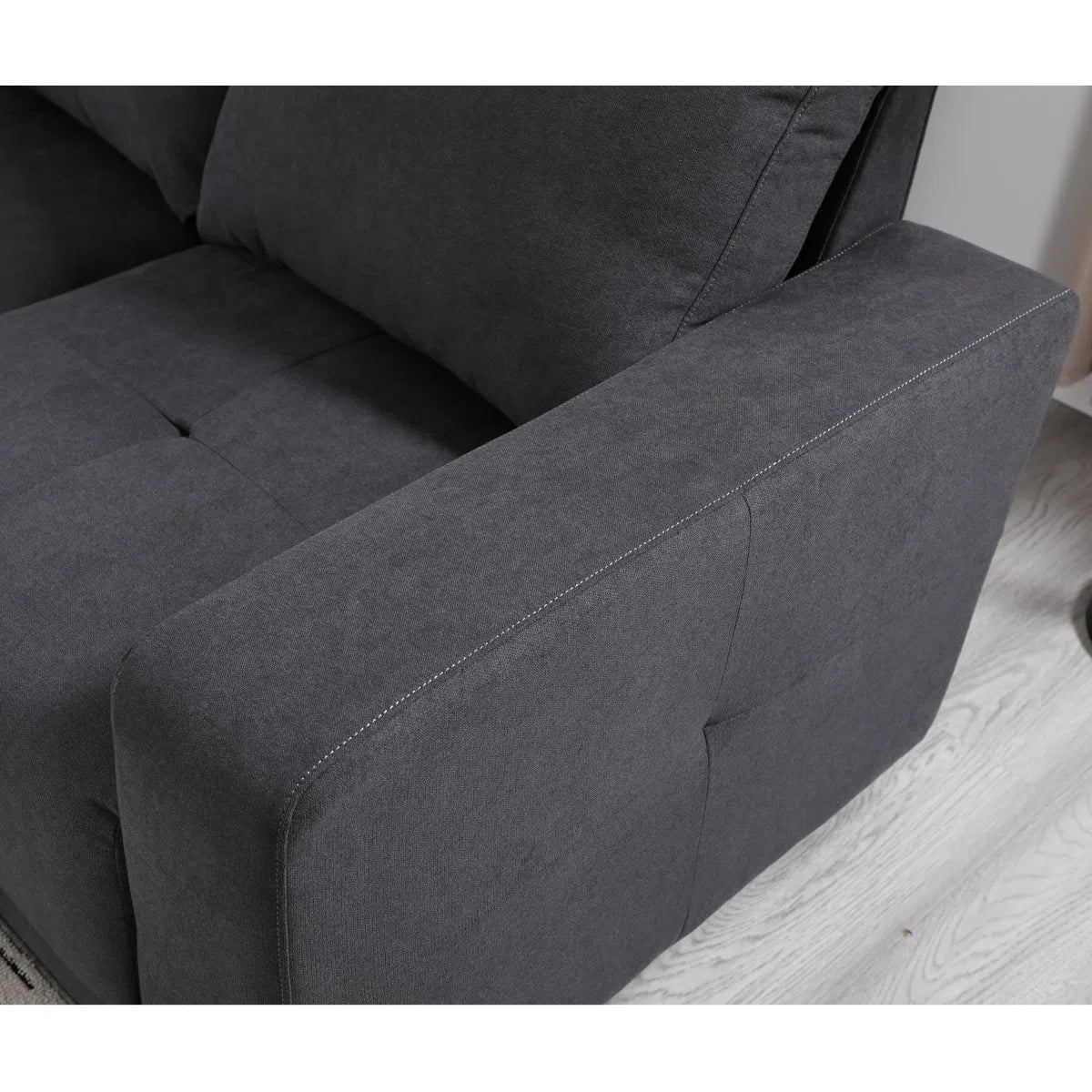 7 Seater Sofa Set: Modern Chenille Sectional Sofa Couch with Wide Upholstery