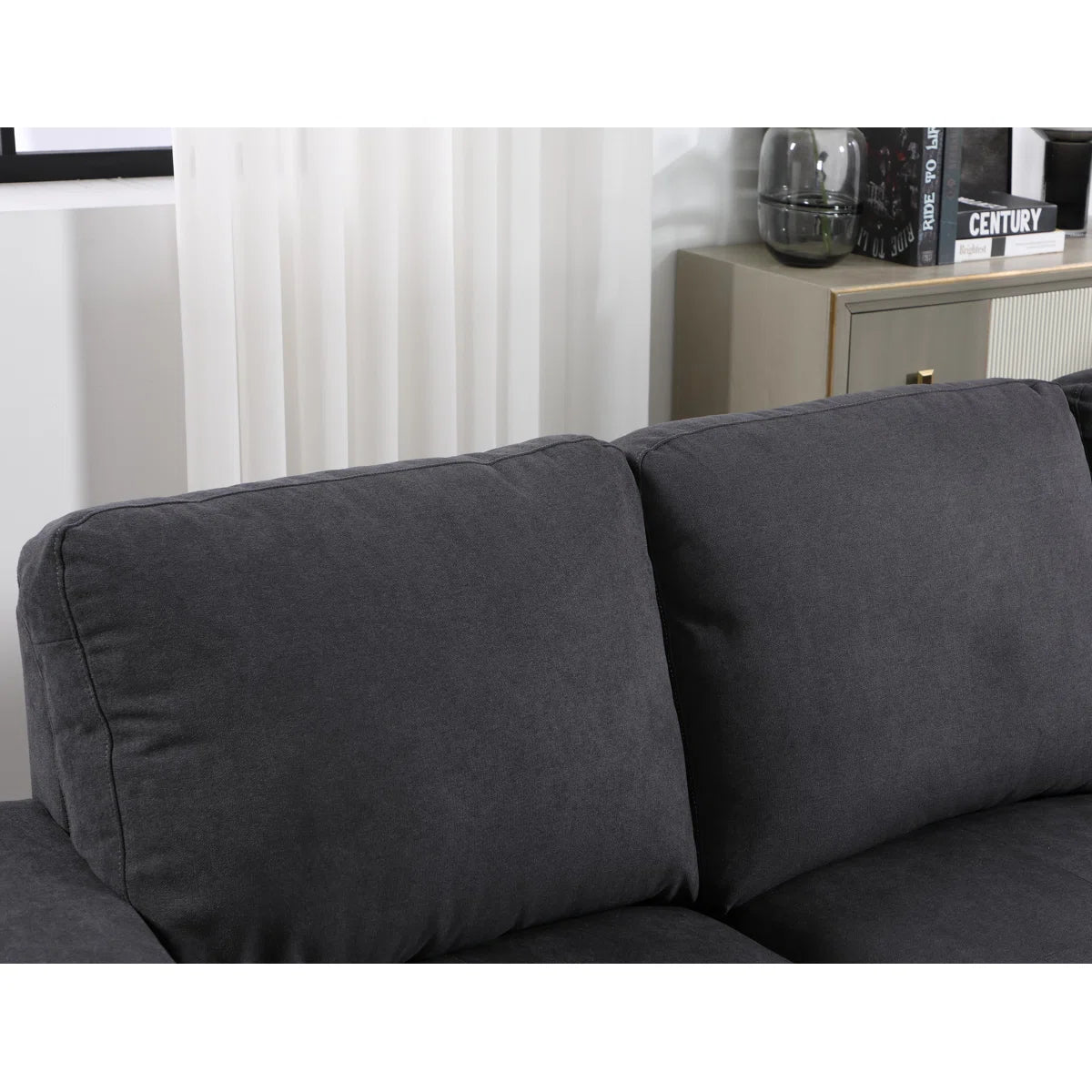 7 Seater Sofa Set: Modern Chenille Sectional Sofa Couch with Wide Upholstery