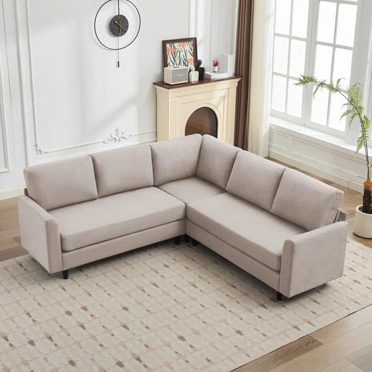 7 Seater Sofa Set: 83.5" Sectional Corner Sofa with Armrest & Modern