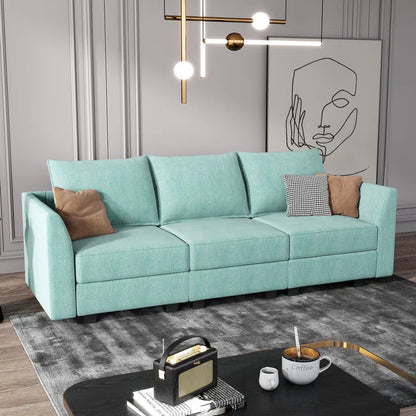 7 Seater Sofa Set:  87.01'' Upholstered Sofa for Stylish Living Room