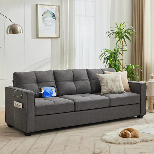7 Seater Sofa Set:  88" Wide Modern 3 Seater Sofa