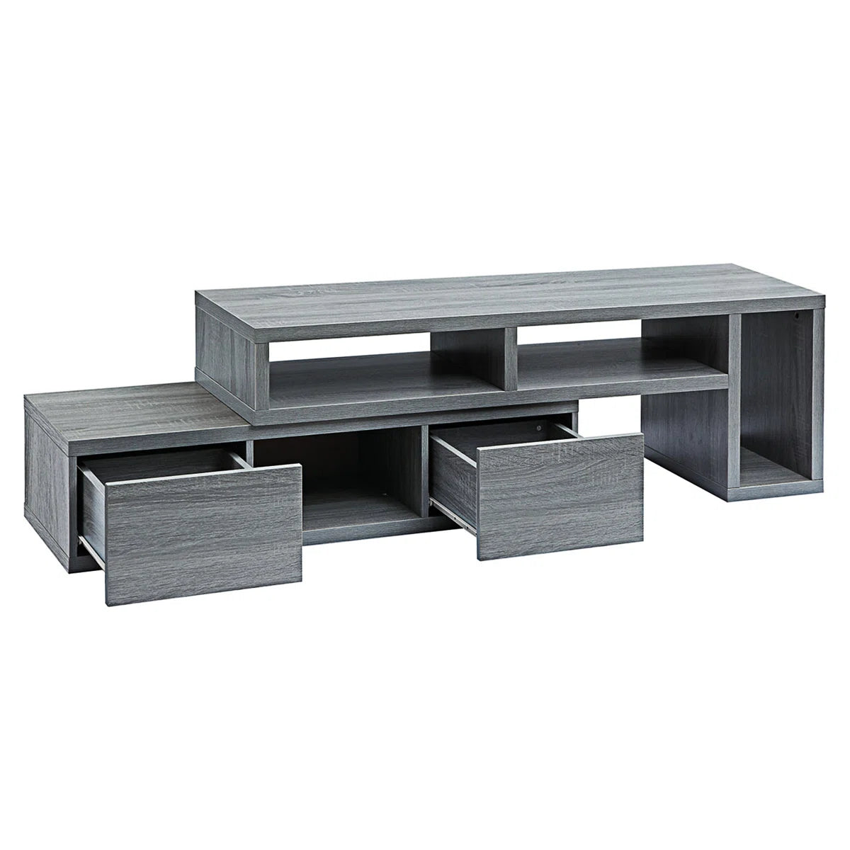 tv panel: Adjustable  tv panel Console with Expandable Frame and 2 Drawers