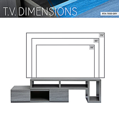 tv panel: Adjustable  tv panel Console with Expandable Frame and 2 Drawers