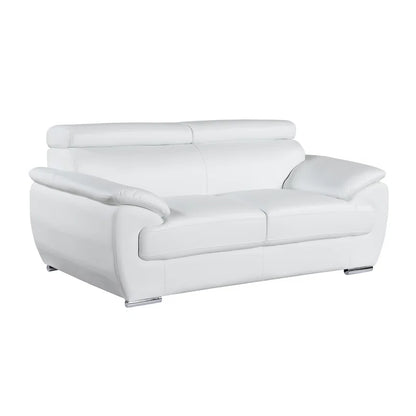 Luxury Sofa Sets: Aieshia 2-Piece Genuine Leather Sofa & Loveseat Set with Adjustable Headrests