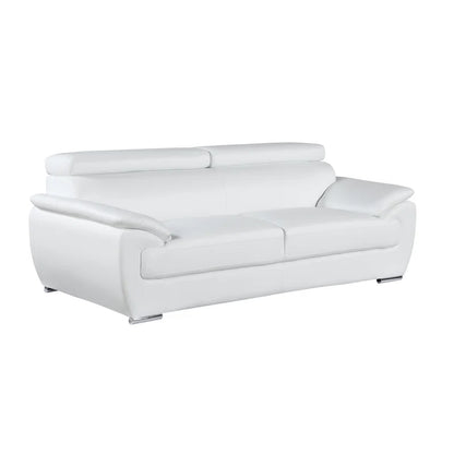 Luxury Sofa Sets: Aieshia 2-Piece Genuine Leather Sofa & Loveseat Set with Adjustable Headrests