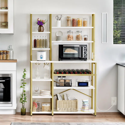 Kitchen Racks: 39.4'' Modern Kitchen Baker's Rack with Shelves and Storage Baskets