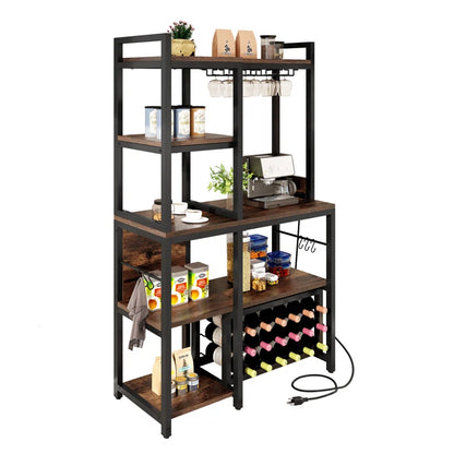 Kitchen Racks: 35.5" Standard Kitchen Baker's Storage Shelf with Microwave Compatibility