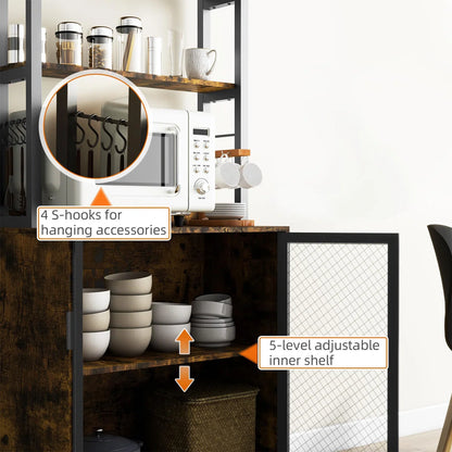 Kitchen Racks: 29.5" steel baker’s rack with microwave shelf, perfect for compact kitchen storage