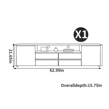 tv panel: American Style tv panel with Faux Leather Finish and Storage Shelves