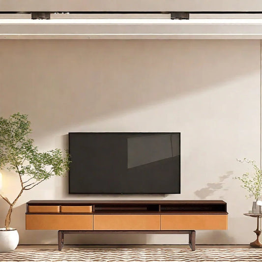 tv panel: Modern American-Style Creative tv panel with Sleek Storage Design
