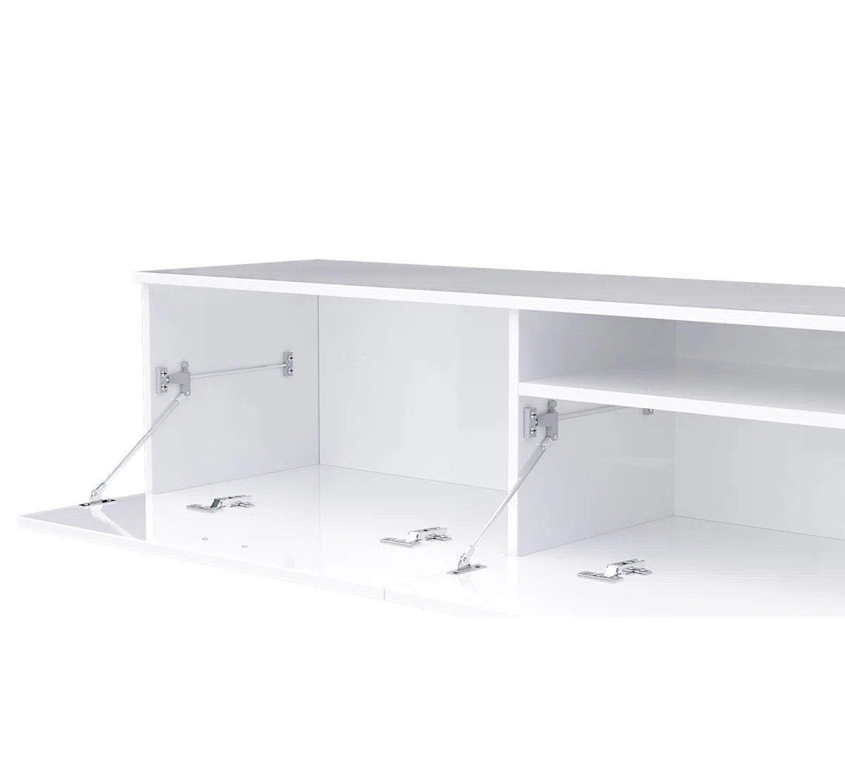 tv panel: Modern Entertainment Center for TVs up to 55" with Open Shelving