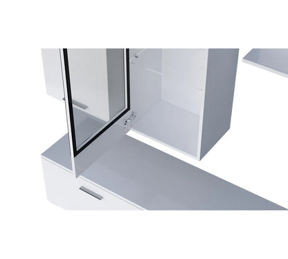 tv panel: Modern Entertainment Center for TVs up to 55" with Open Shelving