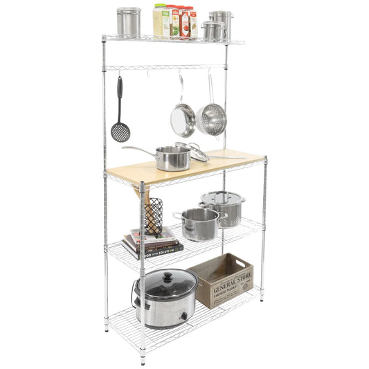 Kitchen Racks: 36'' Typical Baker's Rack Compatible with Microwaves