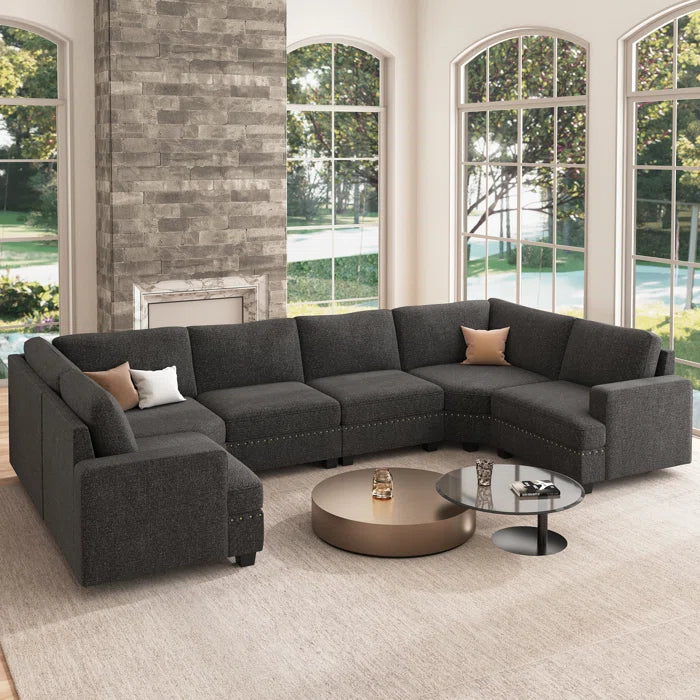 7 Seater Sofa Set: Spacious Sectional Sofa for Large Living Rooms