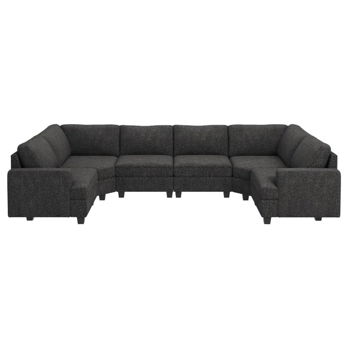 7 Seater Sofa Set:  U-Shaped Modular Sectional The sofa