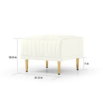 Luxury Sofa Sets: 4-Piece Velvet Sofa Set with Sofa, Loveseat, Chair & Ottoman – Gold Legs, Art Deco Design