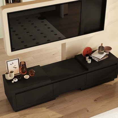 tv panel :Contemporary Media Unit for 85" TVs with Storage