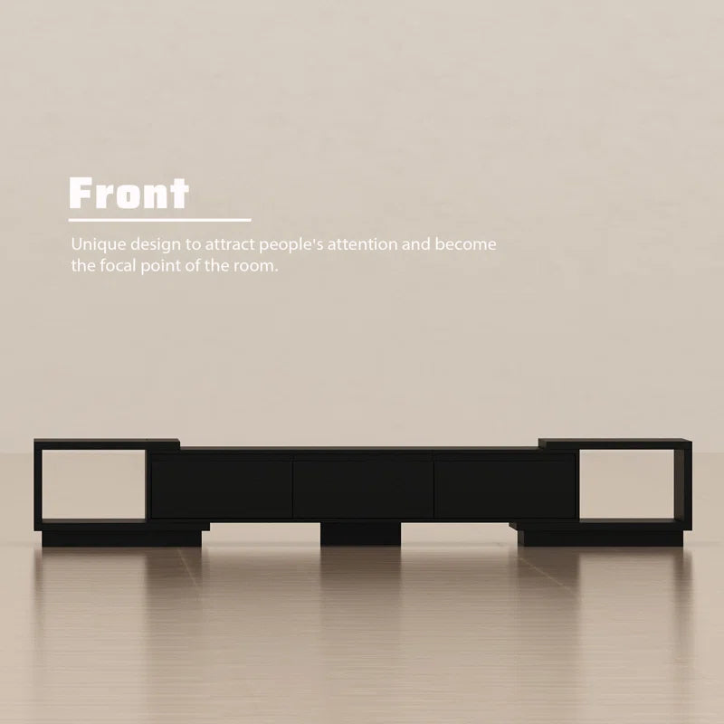 tv panel :Contemporary Media Unit for 85" TVs with Storage