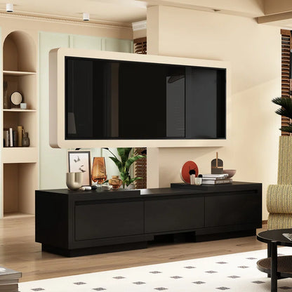 tv panel :Contemporary Media Unit for 85" TVs with Storage