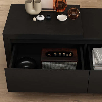 tv panel :Contemporary Media Unit for 85" TVs with Storage