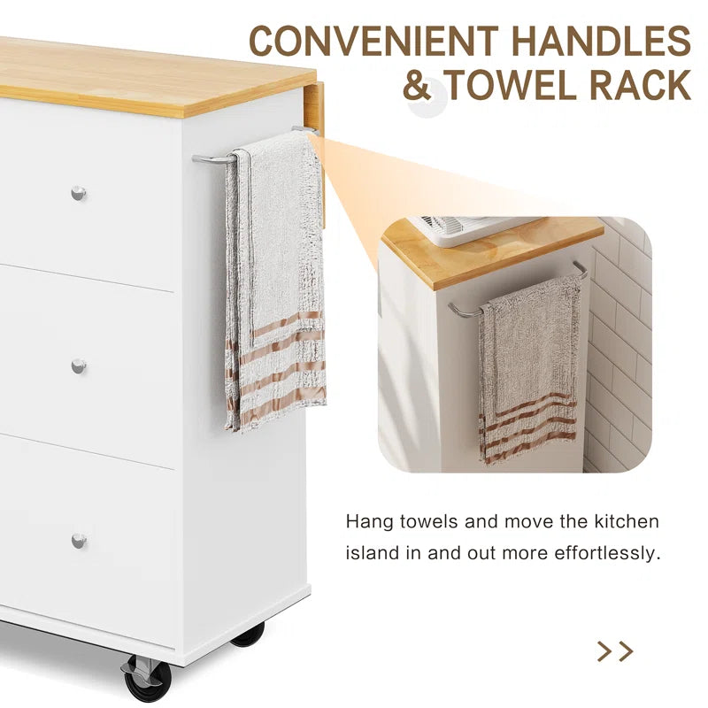 Kitchen Island Table: 39.7'' Stylish &amp; Functional Cart for Modern Kitchens
