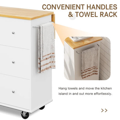 Kitchen Island Table: 39.7'' Stylish &amp; Functional Cart for Modern Kitchens