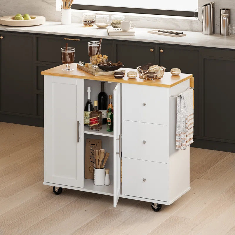 Kitchen Island Table: 39.7'' Stylish &amp; Functional Cart for Modern Kitchens