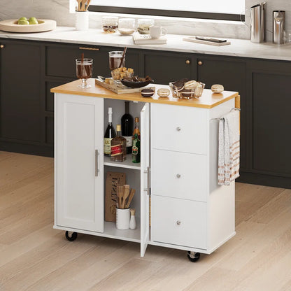 Kitchen Island Table: 39.7'' Stylish &amp; Functional Cart for Modern Kitchens