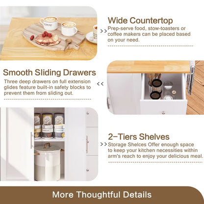 Kitchen Island Table: 39.7'' Stylish &amp; Functional Cart for Modern Kitchens