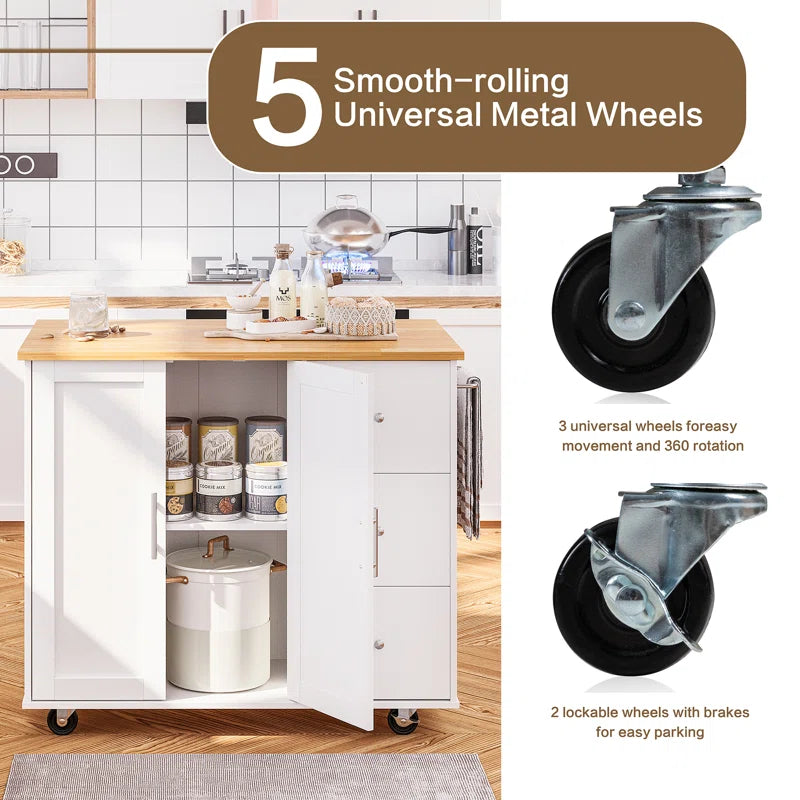Kitchen Island Table: 39.7'' Stylish &amp; Functional Cart for Modern Kitchens