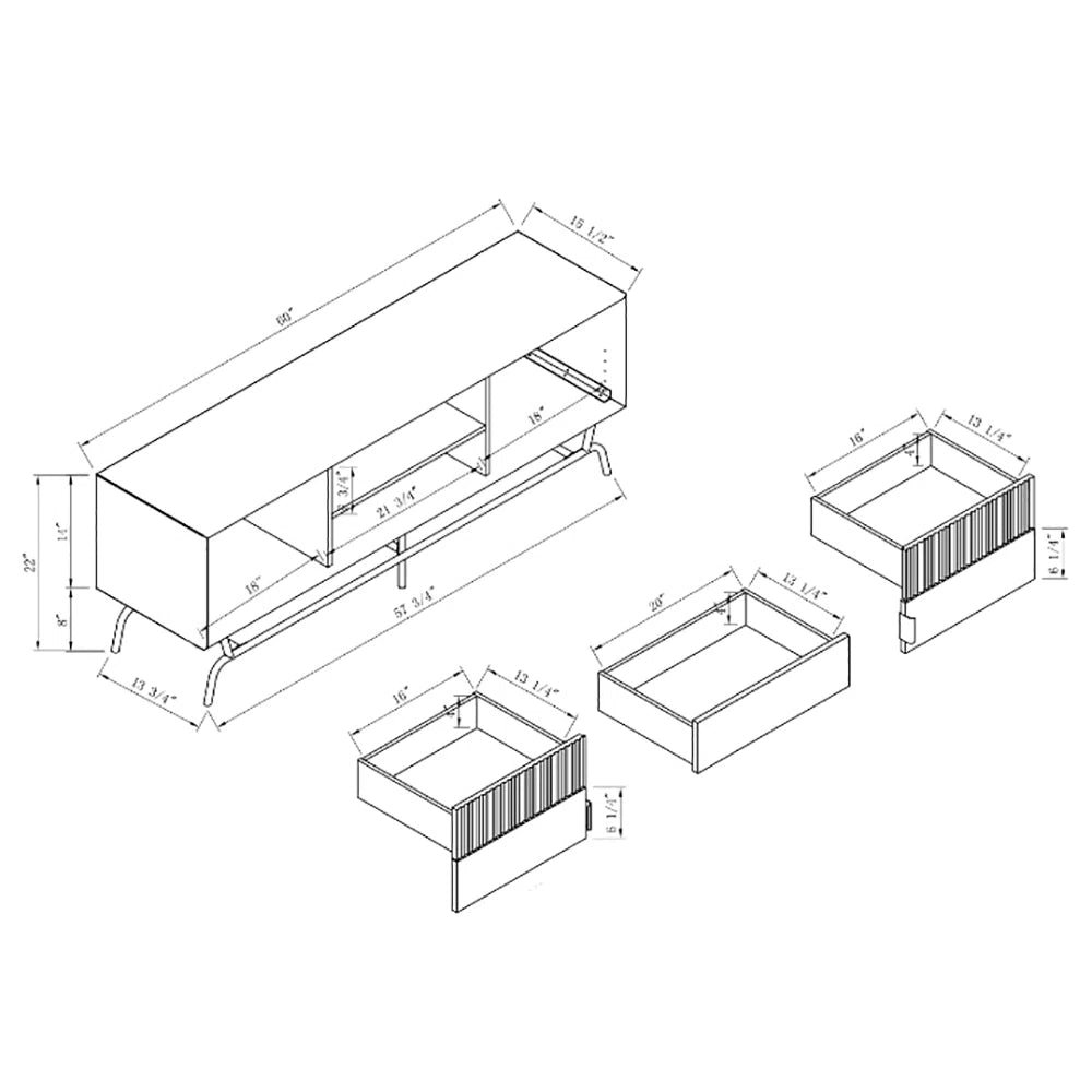 tv panel: tv panel fits 65" screens, features clean lines and storage