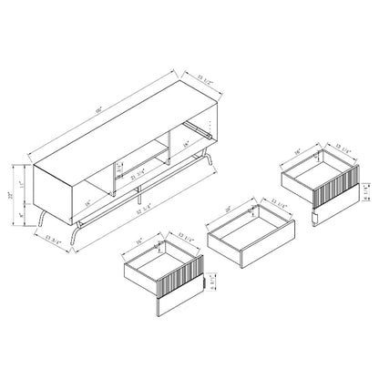 tv panel: tv panel fits 65" screens, features clean lines and storage