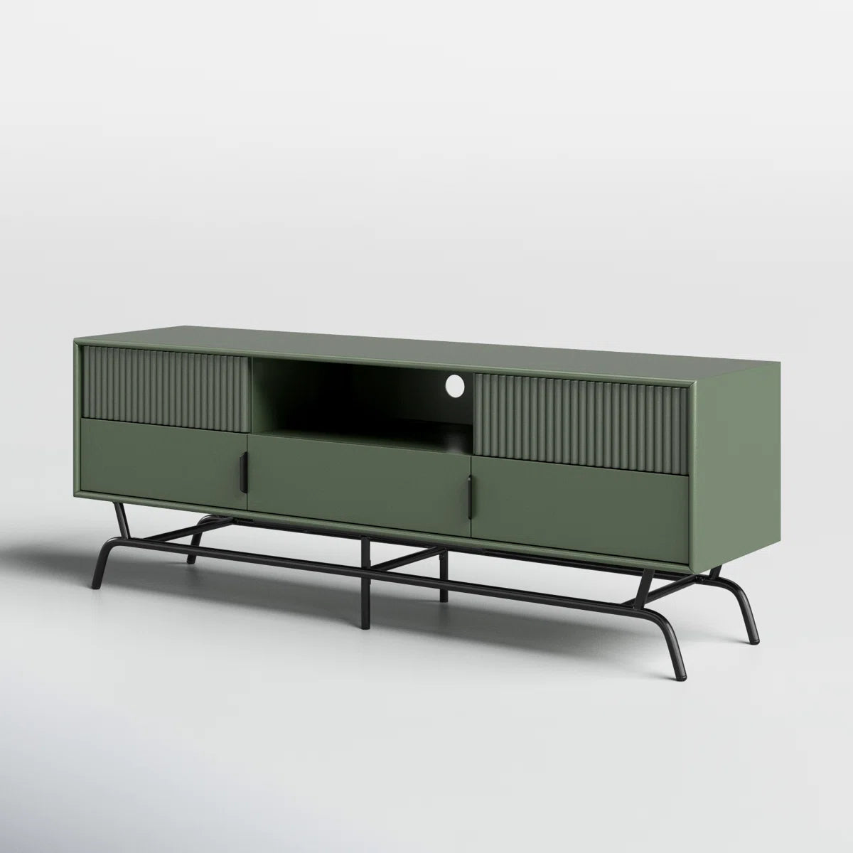 tv panel: tv panel fits 65" screens, features clean lines and storage