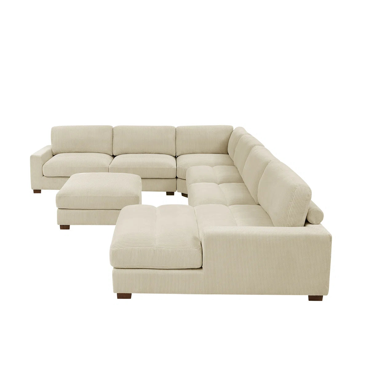 7 Seater Sofa Set: Modern 7-Piece Upholstered Sectional for Spacious Living Rooms