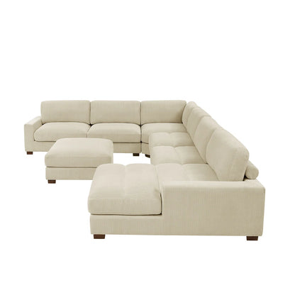 7 Seater Sofa Set: Modern 7-Piece Upholstered Sectional for Spacious Living Rooms