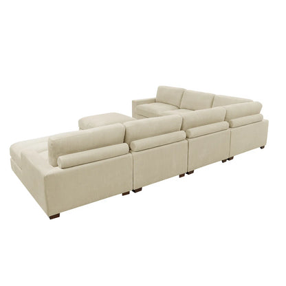 7 Seater Sofa Set: Modern 7-Piece Upholstered Sectional for Spacious Living Rooms