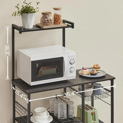 Kitchen Rack: Baker's Rack, Microwave Stand, Wire Basket Kitchen Storage Rack, Spice and Pot Shelves