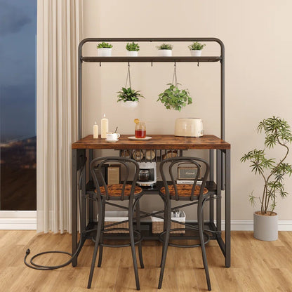 Kitchen Rack: Baker's Rack with 5 Racks and Kitchen Island with Storage