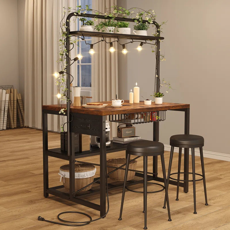 Kitchen Rack: Baker's Rack with 5 Racks and Kitchen Island with Storage